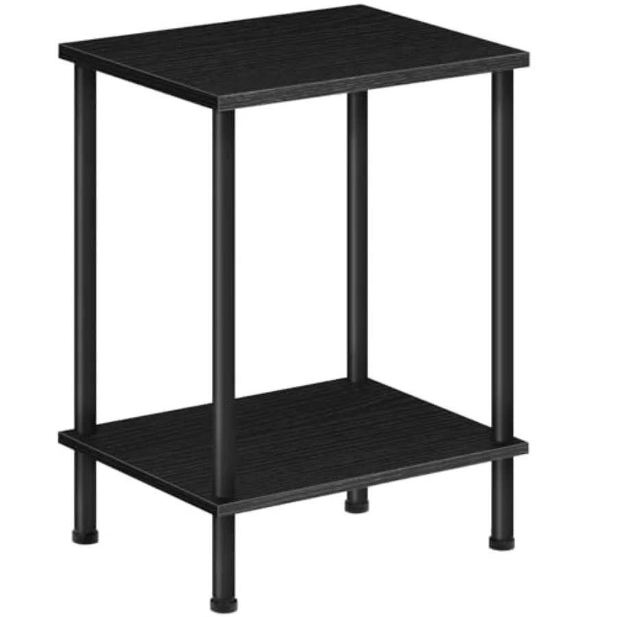 

End Table, Small Side Table, Nightstand with 2-Layer Storage Shees, Sofa Table for Small Spaces, Living Room, Bedroom, Stable F