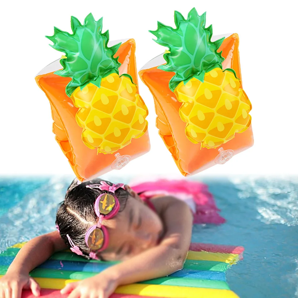 أربطة للذراع قابلة للنفخ لحمام السباحة والتدريب على السلامة يطفو على شكل أناناس أداة مثالية لتعلم السباحة عوامات الأطفال