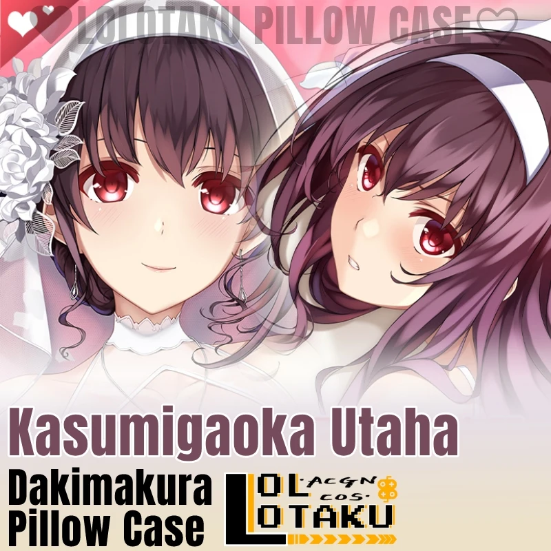 Kasumigaoka Utaha Dakimakura Saenai Heroine Hugging Full Body Cushion Cover Pillow Case Pillowcase Home Bedding Decor Otaku Gift