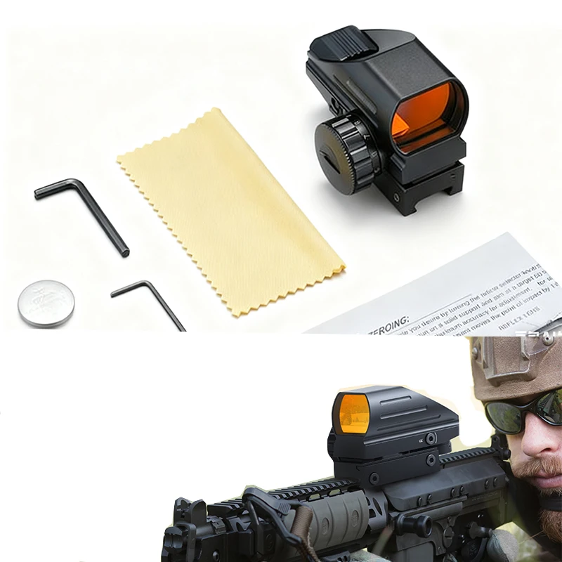 

EZshoot Red Dot Sight 4 Reticles Reflex Sights Holographic Optics Rifle Scope with 20mm Rail Mount for Picatinny Rail Hunting