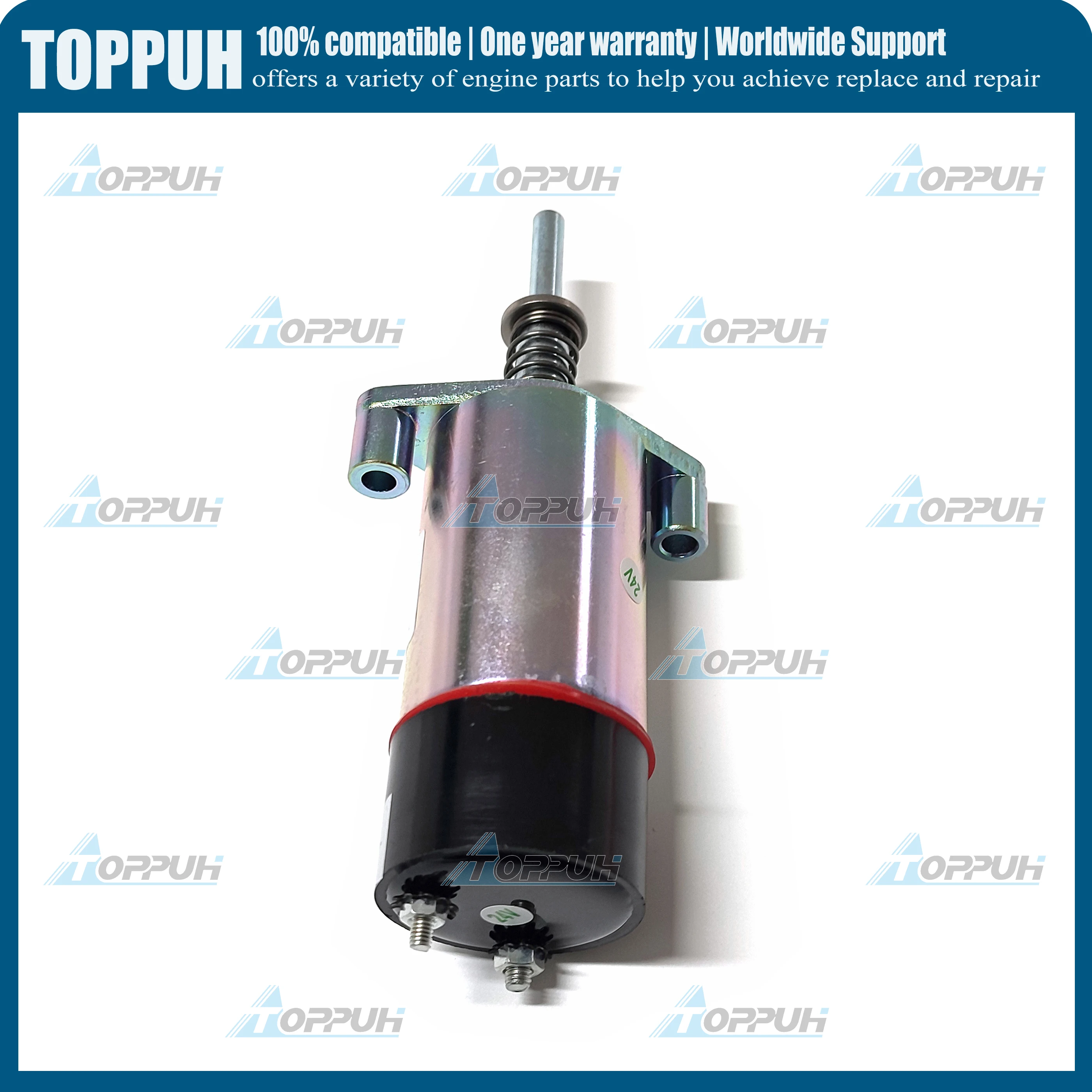 125-5774 Fuel Shut Off Solenoid 24V for Caterpillar 3204 3304 3304B 3306 3306B