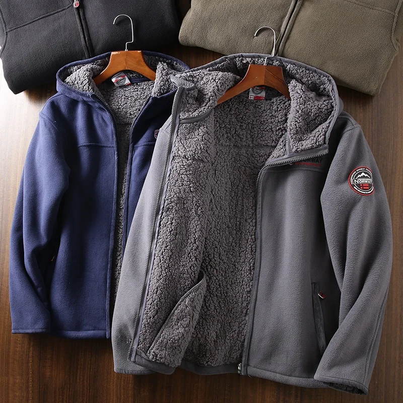 

Модная городская молодежная куртка с капюшоном из овечьего флиса для защиты от холода зимой, утепленная, с длинными рукавами, на молнии