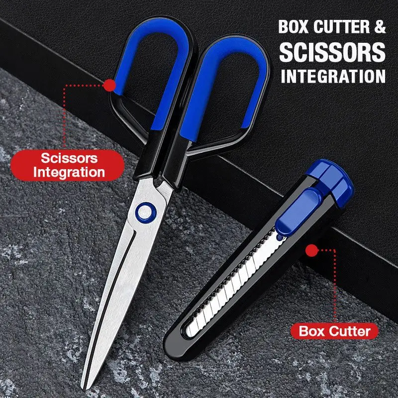 Stainless Steel Large  Household Multi-functional Non-Stick Box Cutter Office Tailor\'s Hand Scissors