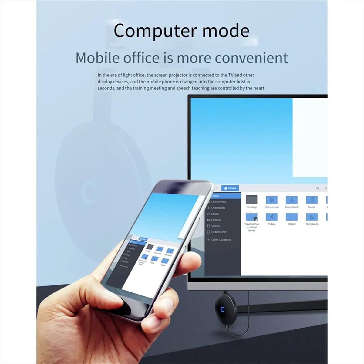 DIGITALBUY 1080P Wireless -Compatible Streaming Adapter -Compatible Same-Screen Device,for Phone/Tablet/Projector