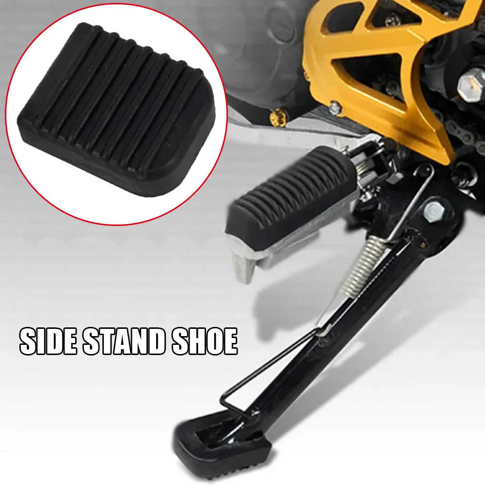 1pc Universal Motorcycle Rubber Base Bracket Extension Foot Pad Footrest Anti-slip Pad Foot Side Base Plate Soft Mat Accessories