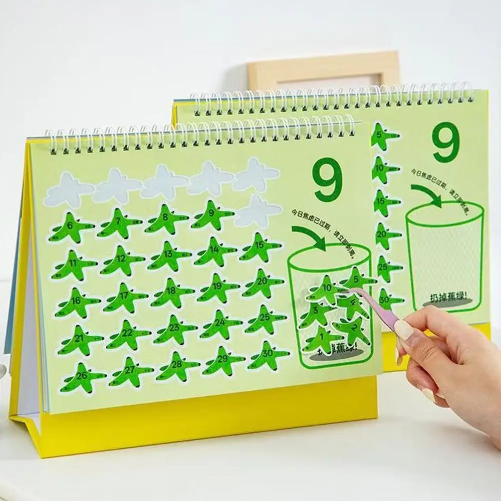 Kawaii 2026 Calendar To Relieve Stress Desktop Decoration 365 Days Planner Sheet Simple Schedule Organizer Office Supplies