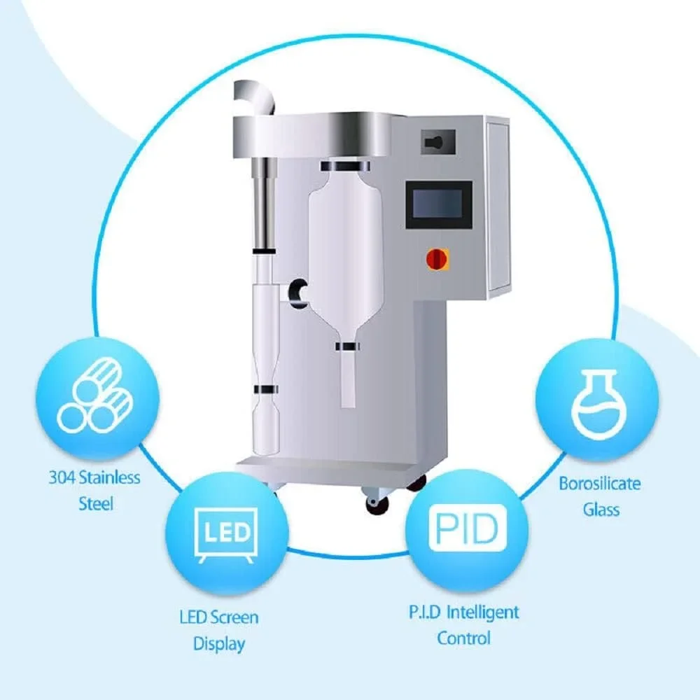 Hot Sale Spray Dryer Drying Machine for Instant Coffee Liquid Powder Spray Drying Equipment Laboratory Spray Dryers factory