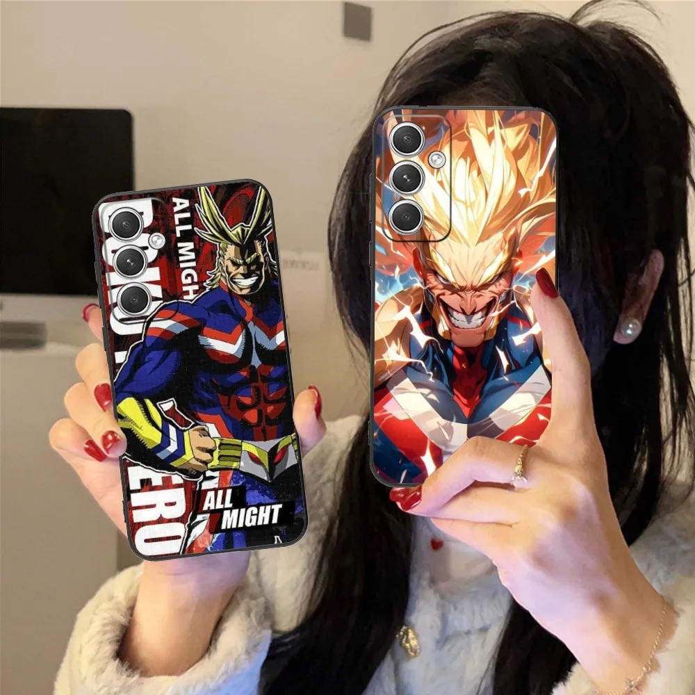 Чехол для мобильного телефона Hero All Might для Samsung Galaxy S24 S23 S22 S21 S20 S10 S9 Plus FE Ultra Lite, черный чехол для телефона