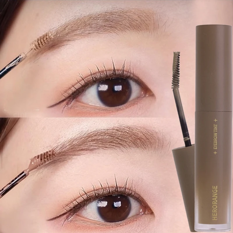 Natural Eyebrow Enhancer Dye Gel Tint Waterproof Lasting Quick Dry Dyeing Brow Tattoo Tinted Cream Brow Mascara Makeup Cosmetic