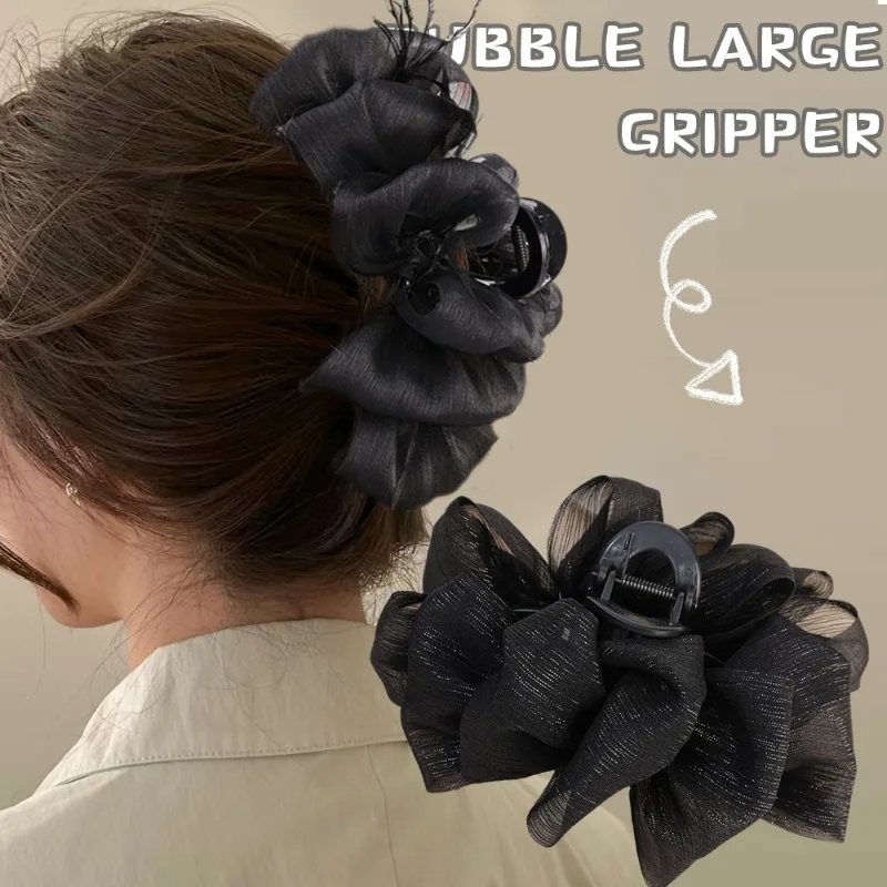 両面メッシュヘアクリップ、ロリータレトロ、ガールズバックスプーン、固定ヘアサイド、ブラックボウノット、ラインストーンレースヘッドウェア、2023
