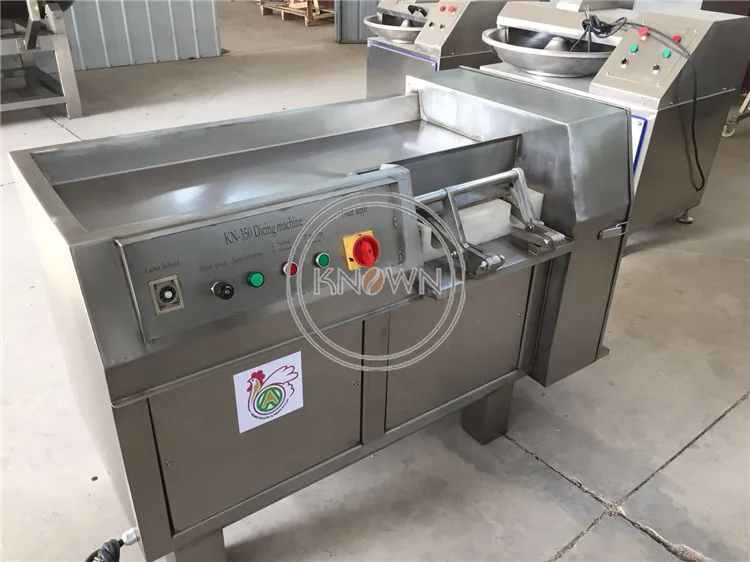 300-400 kg/h máquina cortadora de dados de carne comercial máquina de corte em cubos de legumes para venda