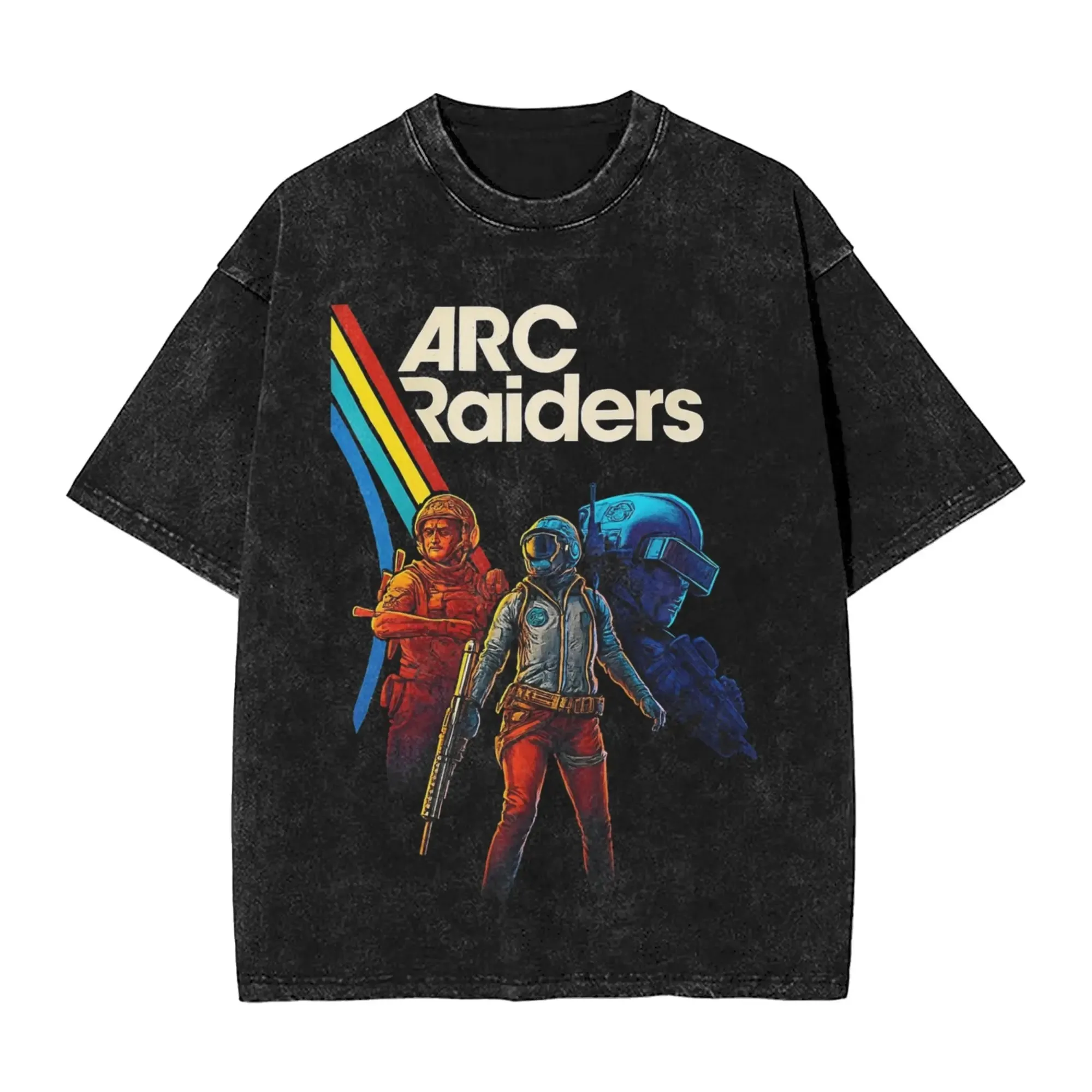 Arc Raiders Game Peripherals Graphic Print T-Shirts Men Women Retro Washed Cotton Tees Loose Unisex Fashion Tops