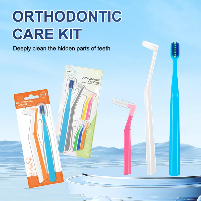 

Toothbrush With L Shape Push-Pull Interdental Brush Tufted Brush Clean Braces Tooth Brush Soft Bristle Toothbrush Oral Care