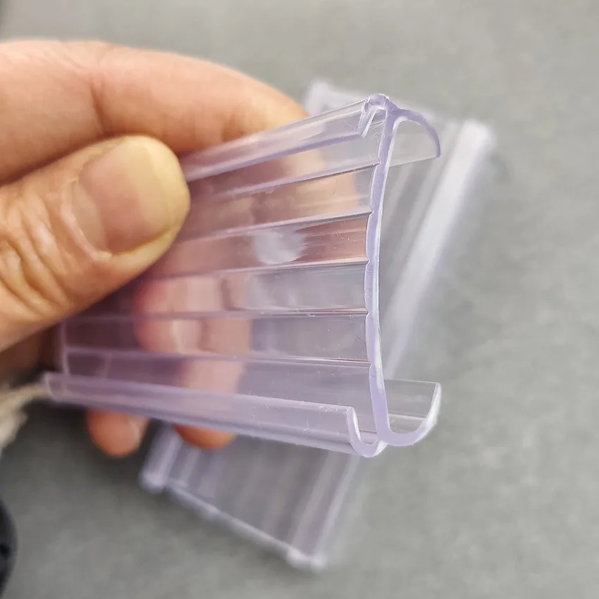 30pcs Plastic Shelf Lable Card Price Tag Display Holder Movable Hard PVC Supermarket Storage Rack