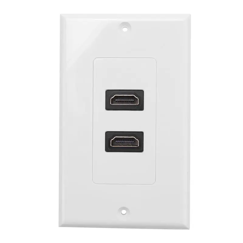 BAAG-4X 2-Ports Wall Face Plate Panel Outlet 1080P Cover Coupler Socket HOT