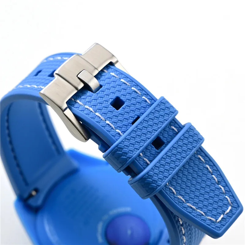 Gummiarmband mit gebogenem Ende für Omega X Swatch Joint MoonSwatch, Schnellverschluss-Taucherarmband aus flüssigem Silikon für Water Ghost 20 mm – Detail 4