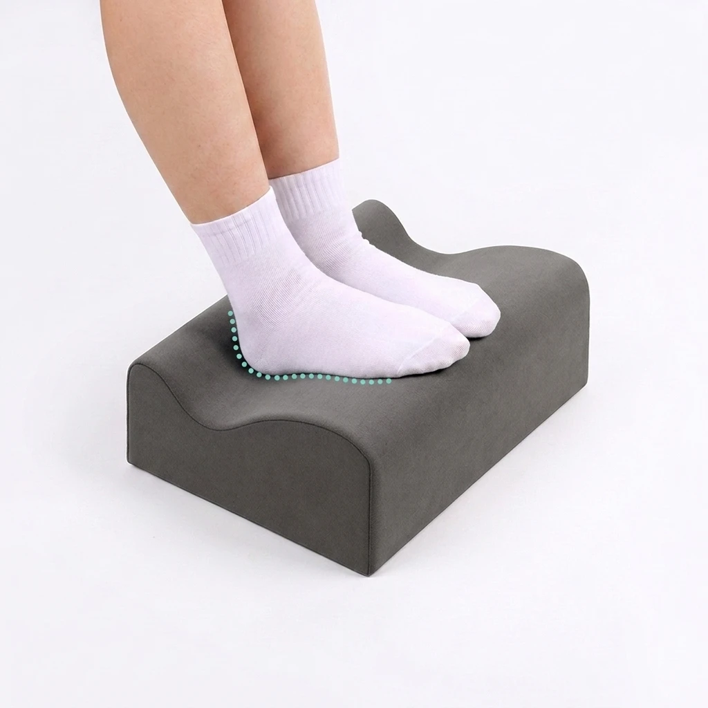 Foot Pillow Support Foot Rest Home Office Leg Pillow Portable Travel Footrest Massage Cushion Ergonomic Relaxing Foot Pillow