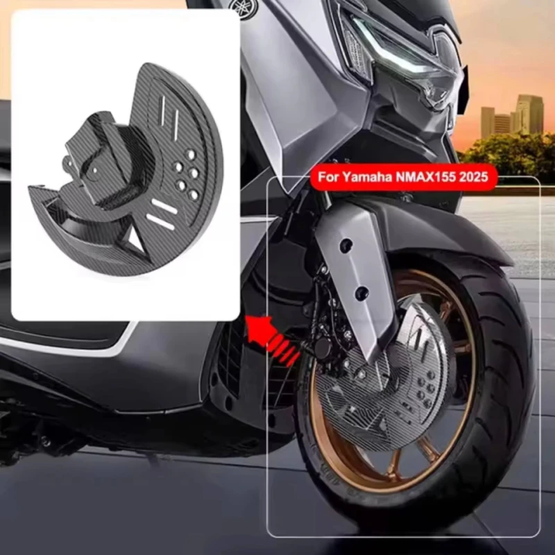 Accessory For NMAX V3 Turbo NMAX155 2025 ABS Brake Disk Guard Protection Front Brake DiscCover Motorcycle