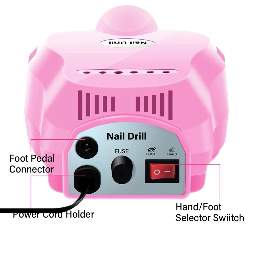 ماكينة مثقاب أظافر كهربائية قابلة للتعديل من لينماندا ، طقم صنفرة ، باديكير ومانيكير ، معدات تلميع الأظافر ، قاطع في الدقيقة #3