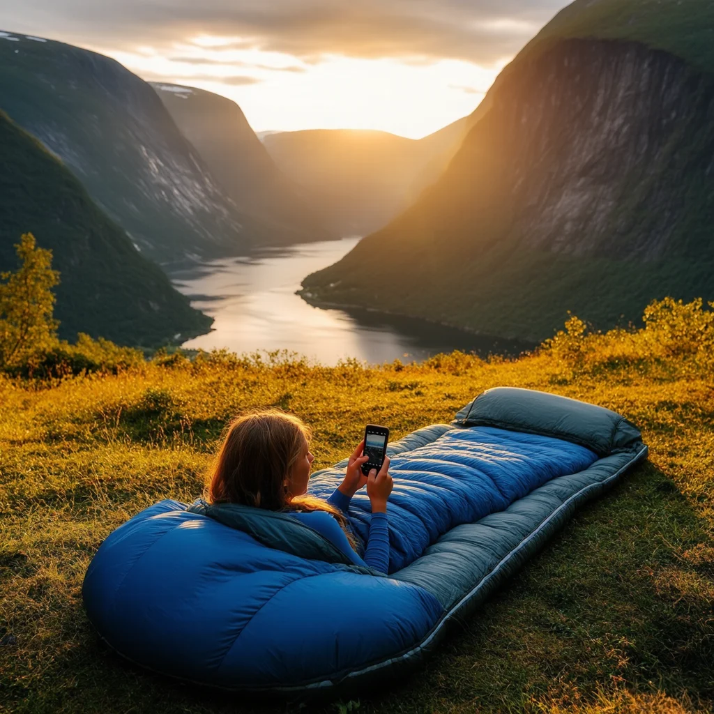 Compact Ultralight Custom Envelope Sleeping Bag with Waterproof Wearable Hood Portable for Outdoor Camping and Napping