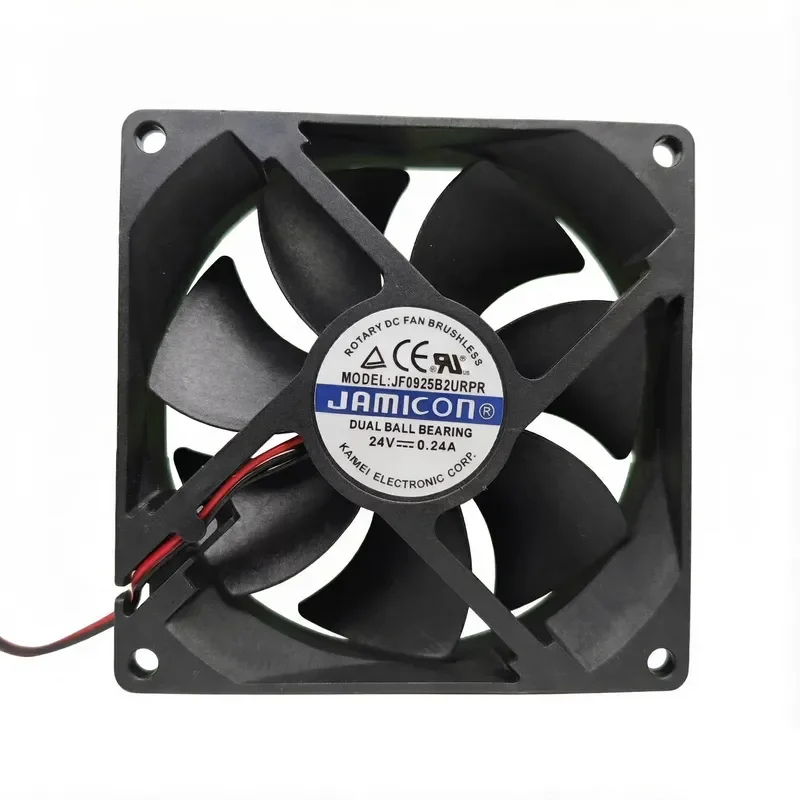New Kaimei JAMICON JF0925B2URPR 24V 0.24A Ball Bearing Welding Machine Cooling Fan