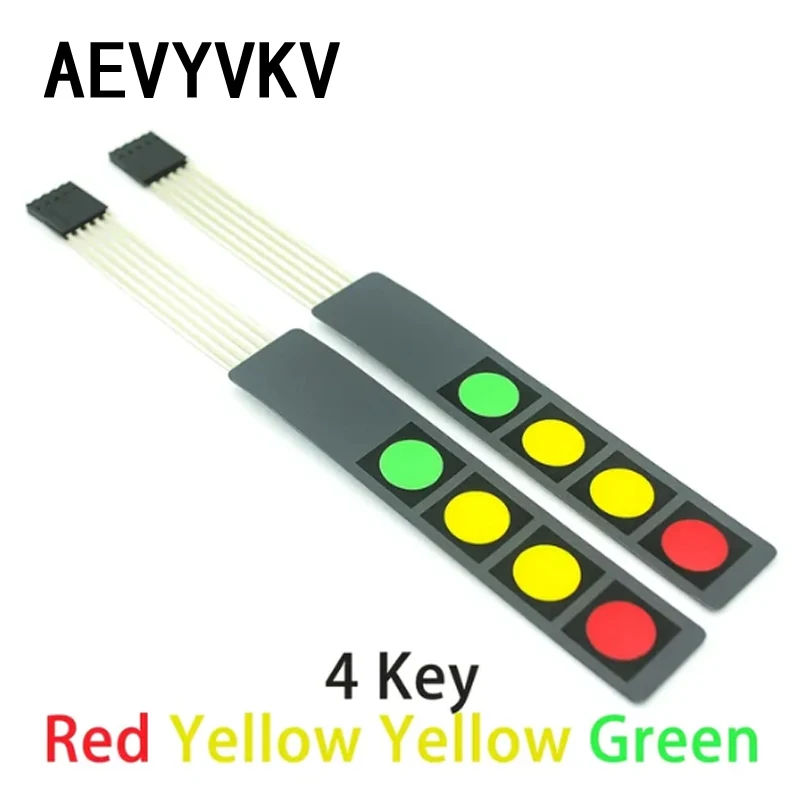 1 2 3 4 5 teclas interruptor de membrana Matrix Array teclado Panel de Control Pad Kit DIY para Arduino Smart Car