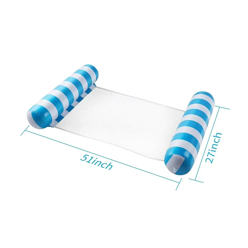 Foldable Water Inflatable Hammock Sofa Floating Bed Summer Backrest Pool Lounge Chair with Drainage for Swimming Pool Party view 5