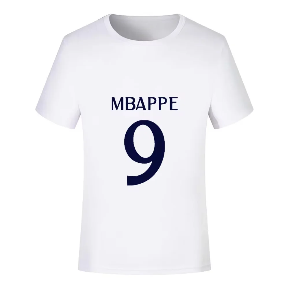 Kylian Mbappé 9 T-shirt Madrid Men Women Children Summer Couple Fashion Short-sleeved Streetswear Tops