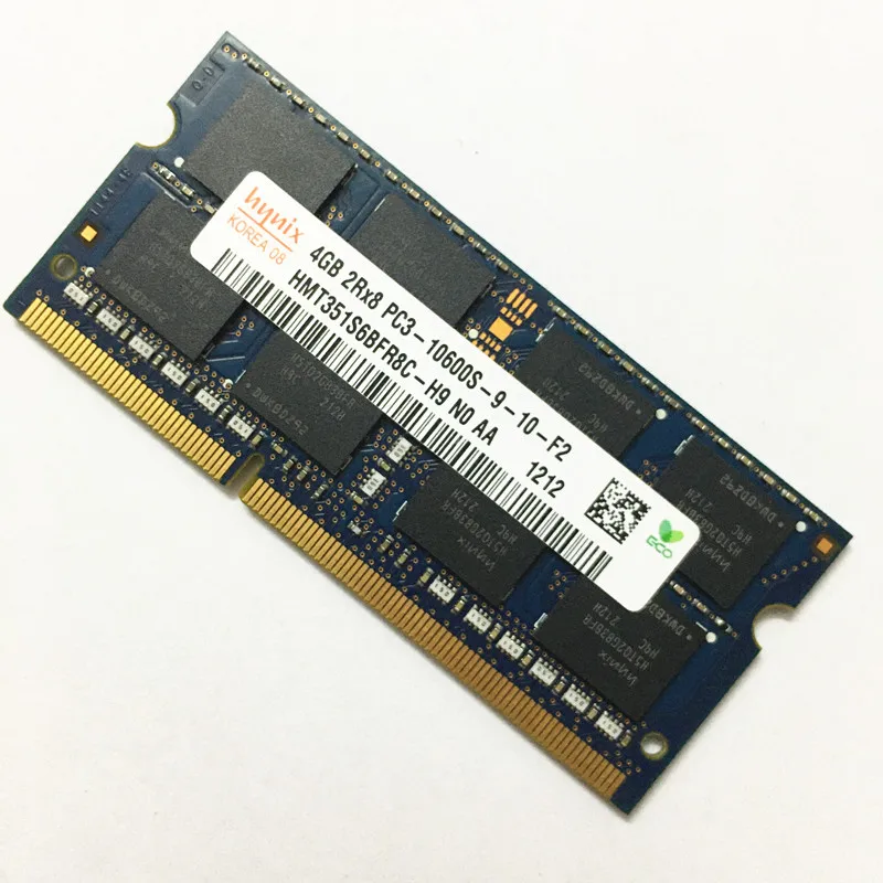 Hynix DDR3 RAMs 4GB 1333MHz SODIMM Laptop Memory DDR3 4GB 2Rx8 PC3-10600S-9-10-F2/F3 204PIN 1.5V