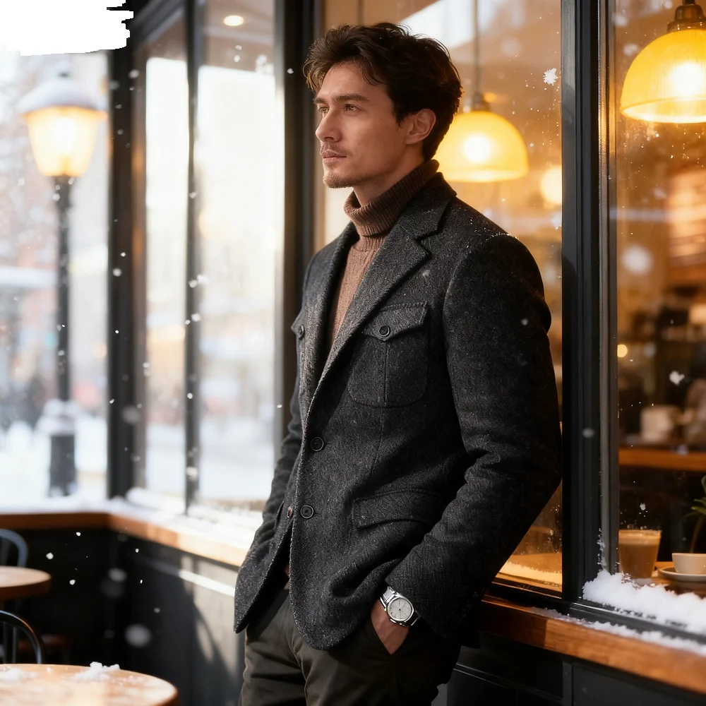 Apenas hommes 1 pièce Blazer poisson colonne vertébrale veste affaires élégant chaud printemps Ternario Para Homem Moda Roupas-para-homem