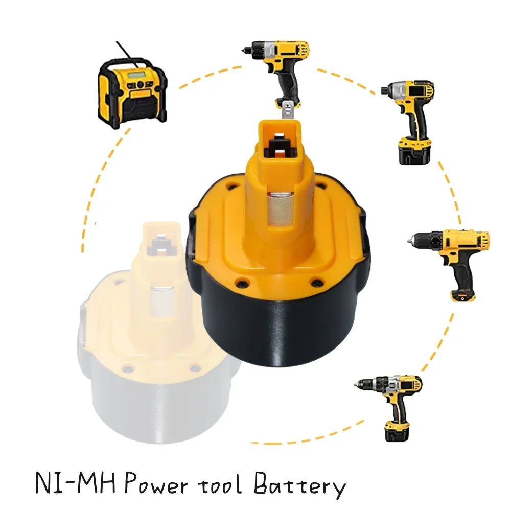 Dewalt Ni-MH 배터리용 배터리, DE9061, DE9062, DW9060, DW9061, DW9062, EZWA DE9036 29, 6800mAh, 9.6V