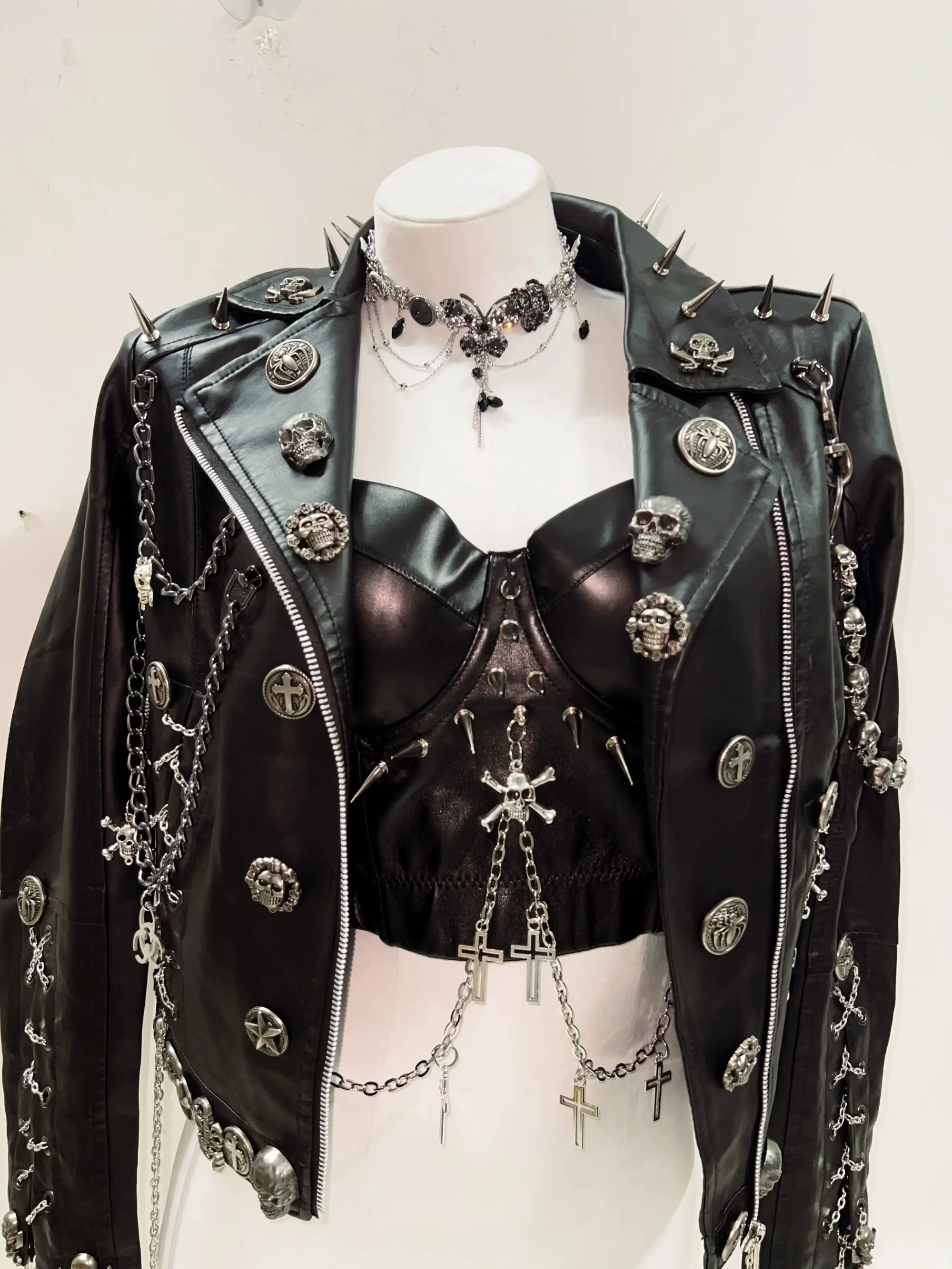 gothic clothes Skull Jacket vintage Jacket Punk Jacket y2k Jacket