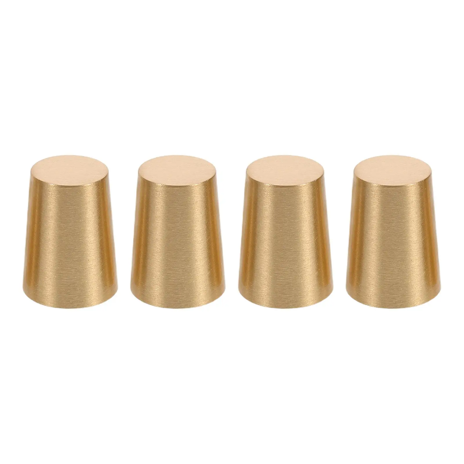4Pcs Solid Brass Conical Foot Pads Elegant Craft Display Feet for Wooden Tray Jewelry Box Cutting Board Cabinet Table Decor