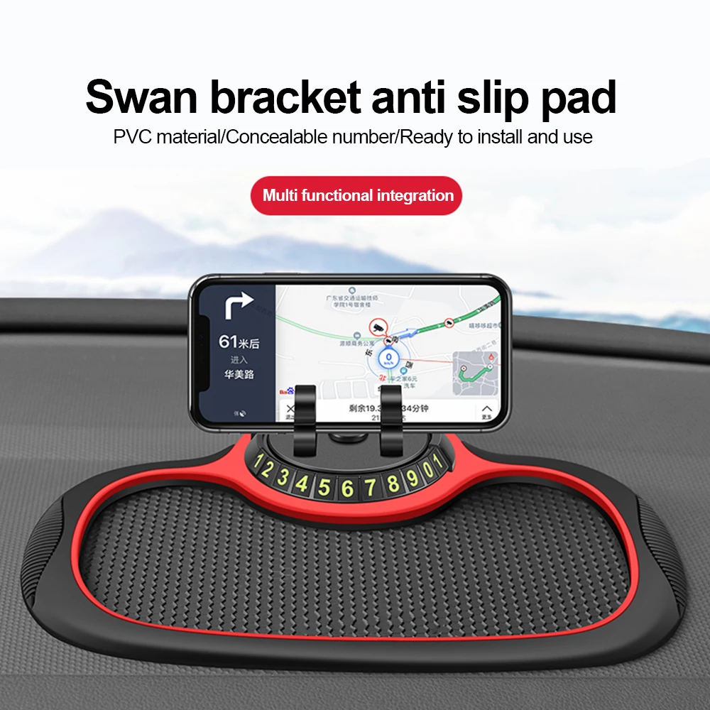 Car Phone Holder Dashboard Sticking Temporary Parking Card Universal 360 Degree Rotate Stand Bracket for iPhone Samsung Xiaomi