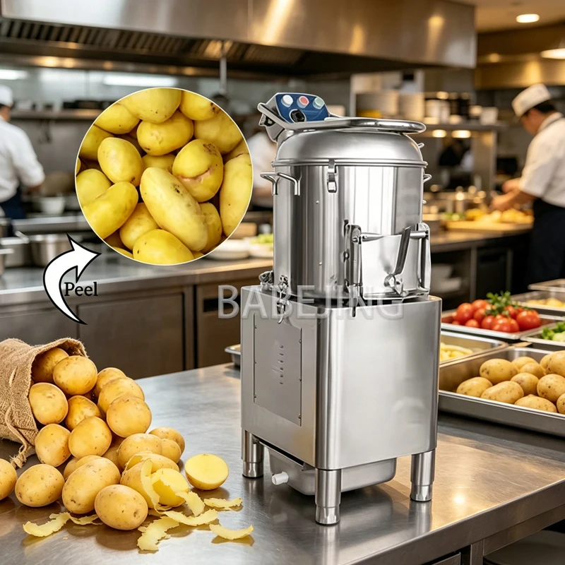Multi Functional Taro Cleaning And Peeling Machine Fully Automatic Sweet Potato Peeling Machine for Hotels Kitchen Equipment