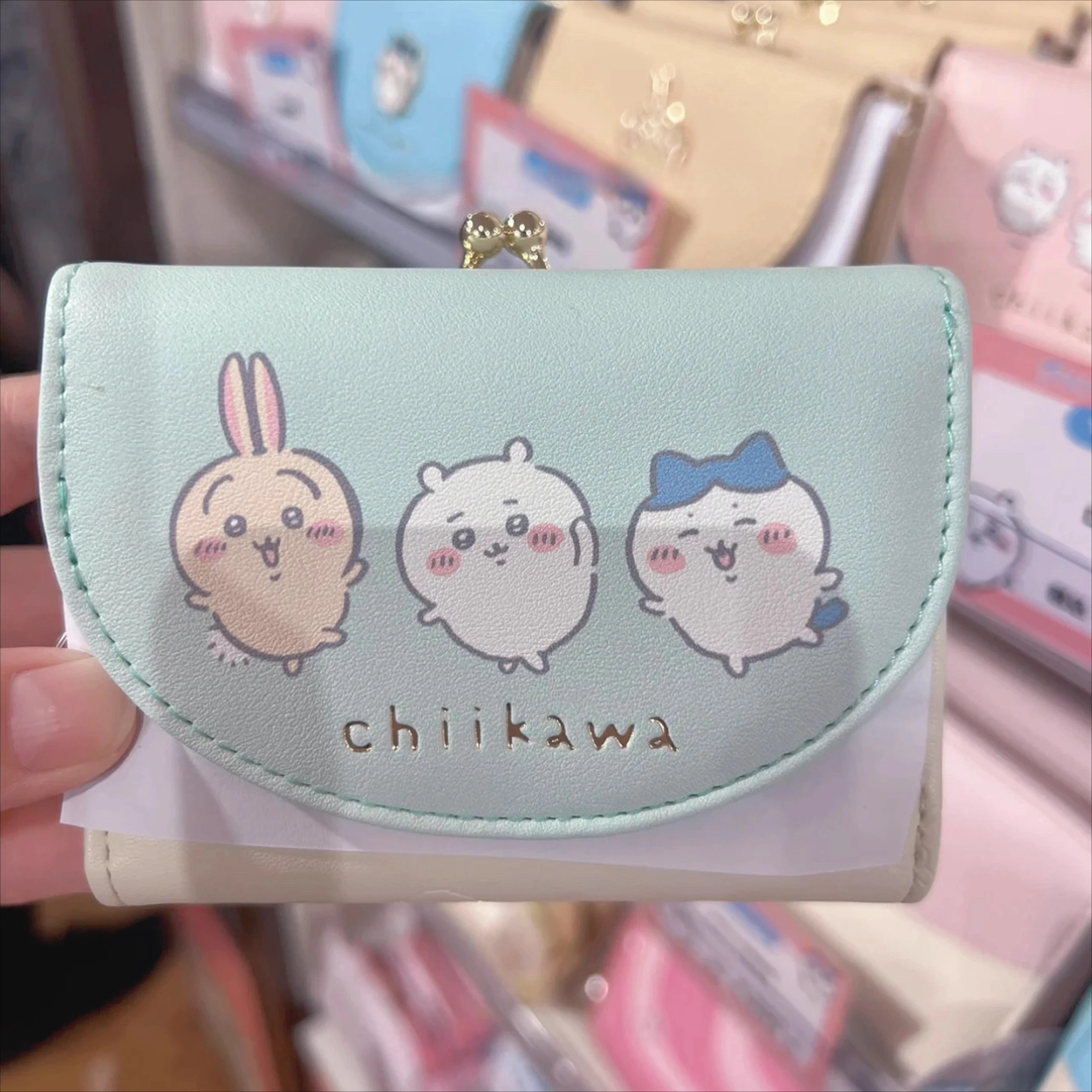 

Japanese chiikawa jiikawa usachi wallet mini cartoon anime card bag change clutch cute PU lady birthday gift kawaii coin pouch