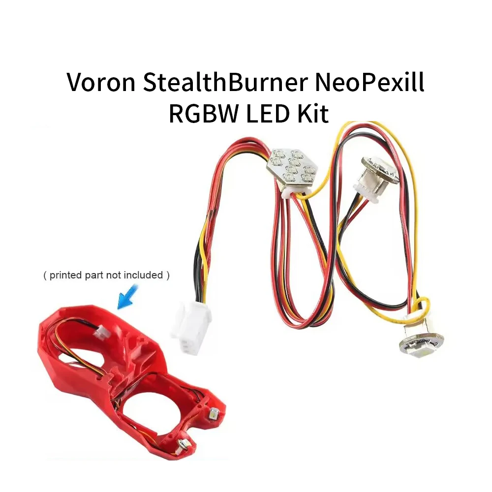 Stealthburner LED Kit PTFE Wiring Harness Stealthburner  Extruder NeoPexill RGBW Mini Button PCB Leds For Voron 2.4  Trident