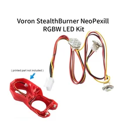 Stealthburner LED Kit PTFE Wiring Harness Stealthburner Extruder NeoPexill RGBW Mini Button PCB Leds For Voron 2.4 Trident