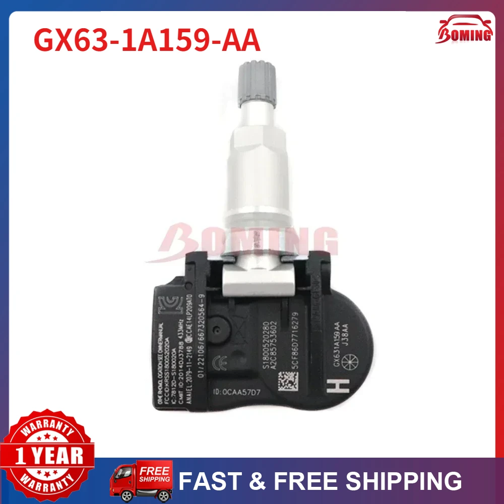 

Новый датчик контроля давления в шинах TPMS для Jaguar E-Pace, F-Pace, F-Type, I-Pace, XE, XF, XJ, для Land Rover, 433 МГц, GX63-1A159-AA