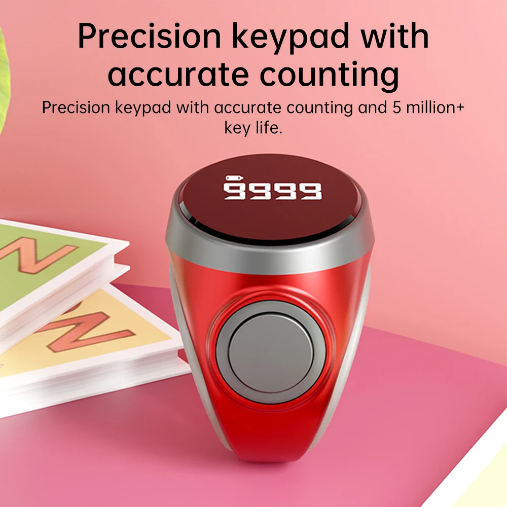 OLED Digital Smart Zikr Ring Counters Bluetooth App Tasbih Tally Counter for Muslims Prayer Time Type-C Charging Port