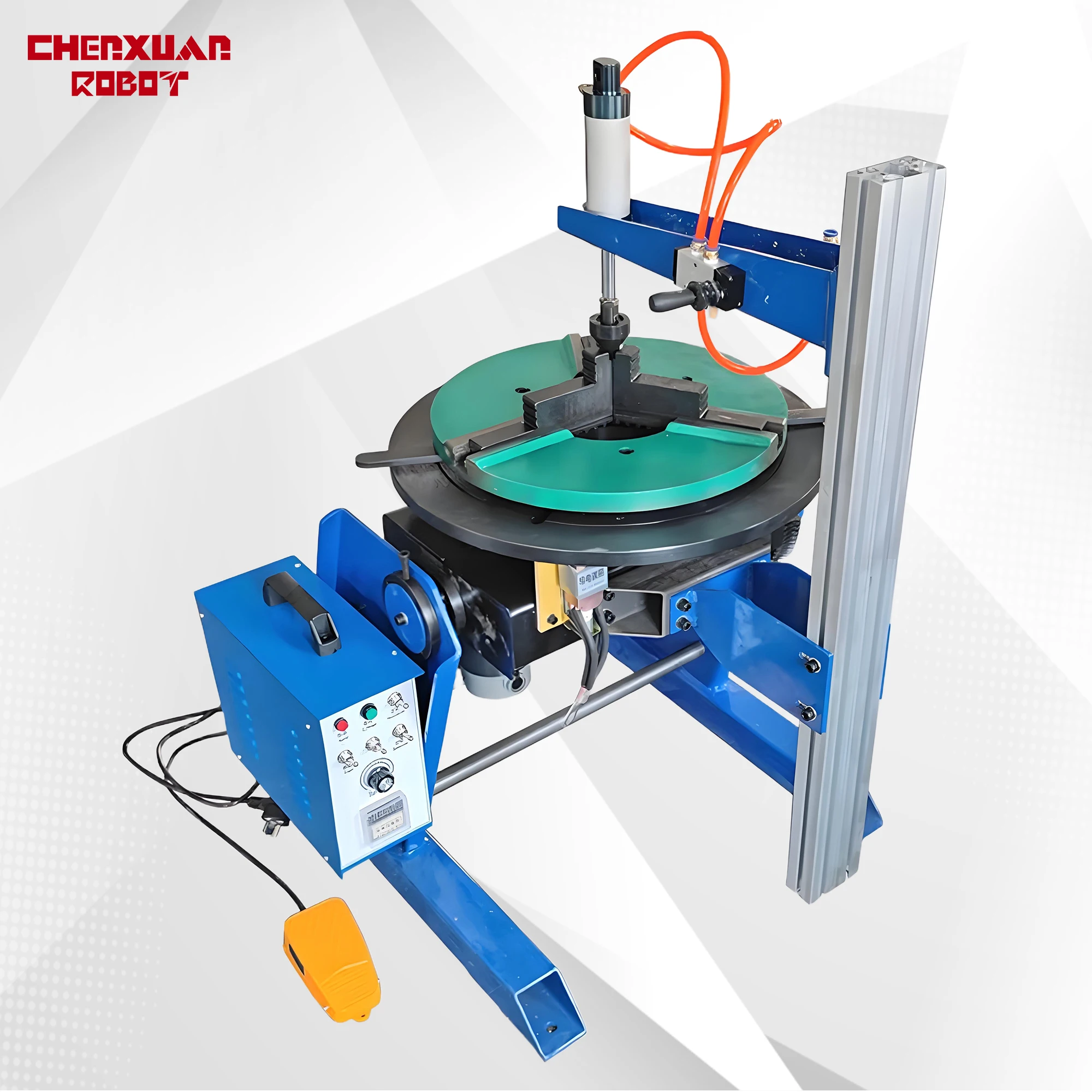 Professional Mini Rotary Welding Positioner Table with Fixture Chuck 10kg Payload 1-Axis Turntable for Industrial Application