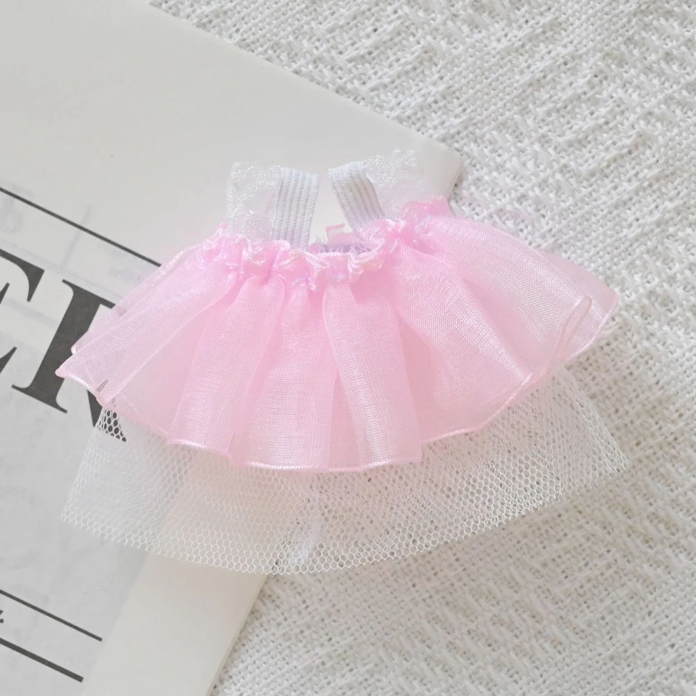 Mini ropa de muñeca de peluche, accesorios para Corea, Kpop Exo Labubu V2, Idol, vestido de encaje, regalo de ropa