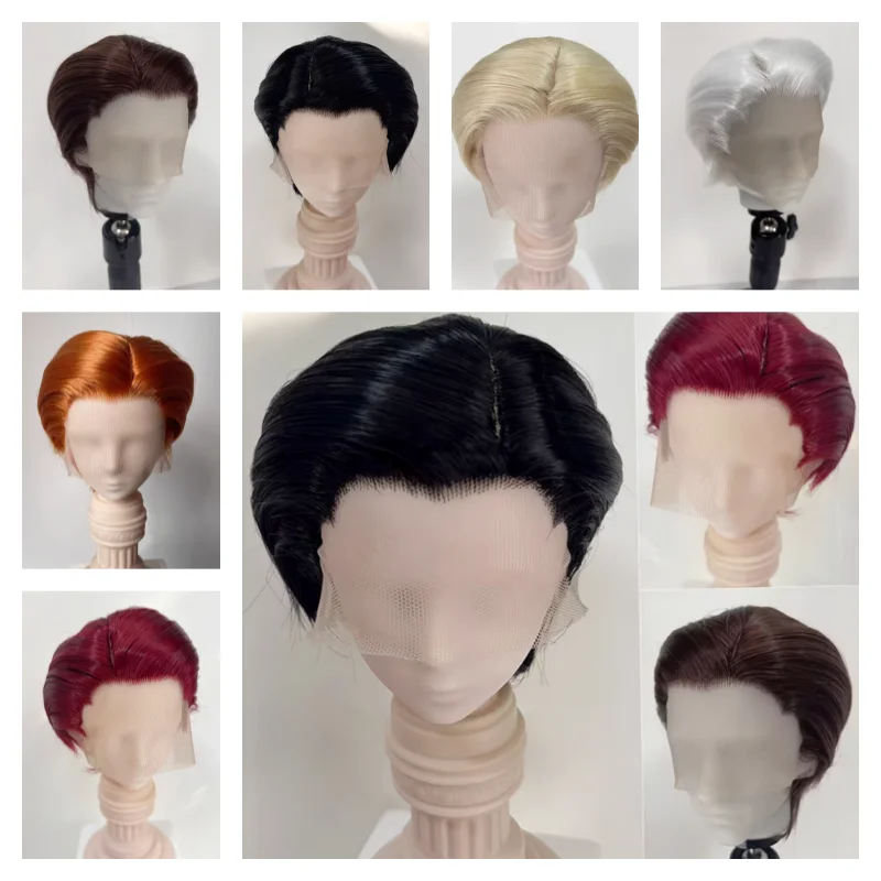 Parrucche BJD Capelli Corti per Bambole 1/3 1/4 SD MSD MDD Parrucche Resistenti al Calore Capelli per Bambole