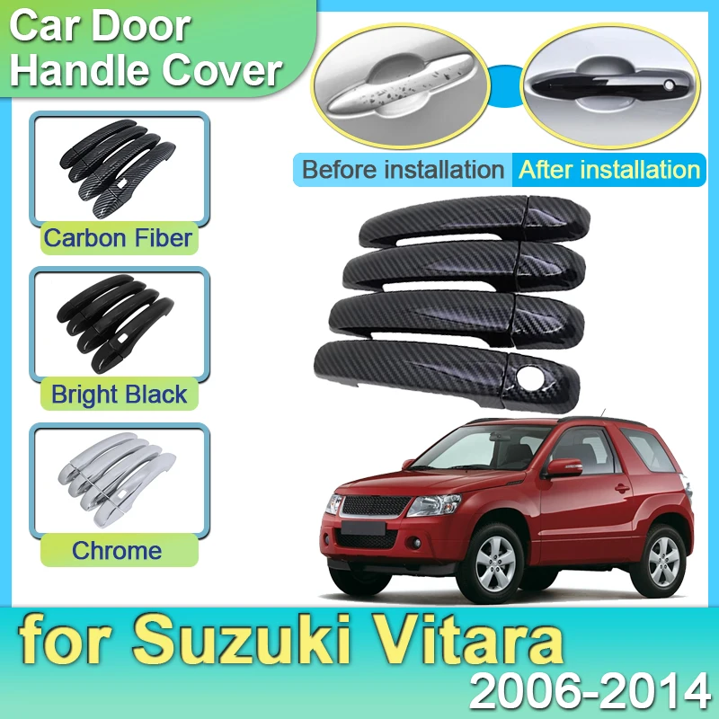 Carbon Fiber Door Handle for Suzuki Grand Vitara Nomade Escudo 2006 2007 2008 2009 2010 2011 2012 2013 2014 Part Car Accessories