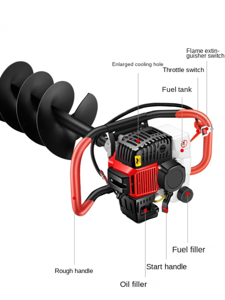 YY Agricultural Fertilization Orchard Planting Piling Tree Planting Machine Drilling Excavator