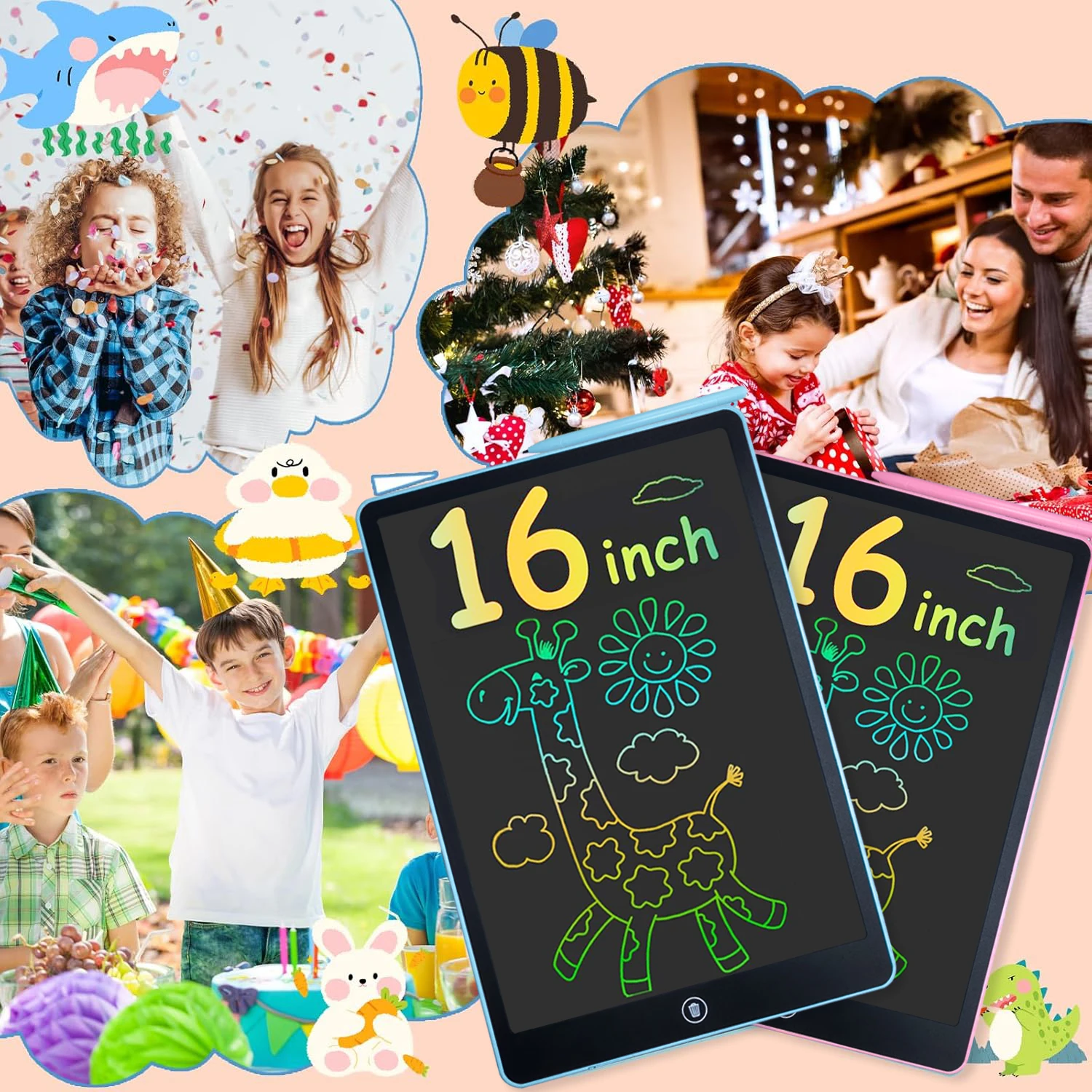 16/12/10/8.5/8.2/6.5/4.5inch LCD graphic tablet,color drawing tablet,3 4 5 6 7 8years kids birthday gifts/Christmas/travel toys image 3