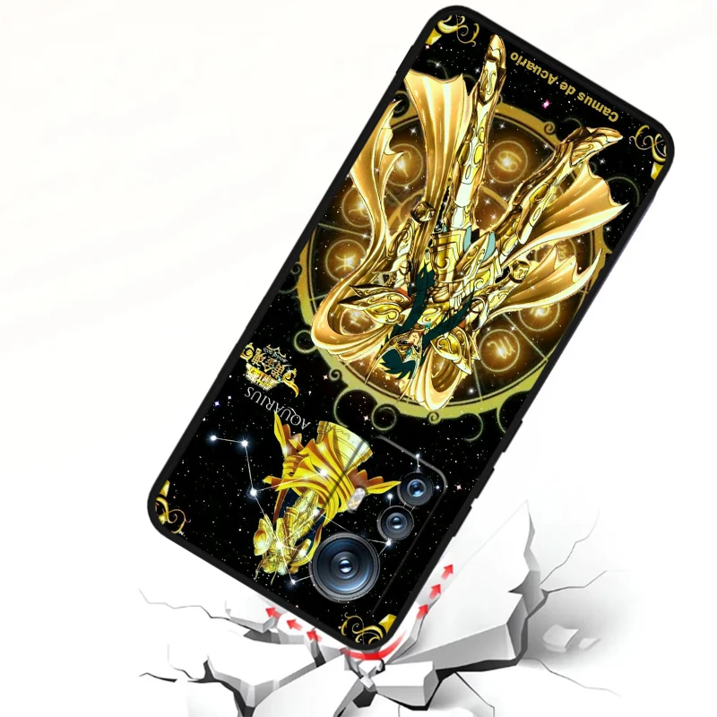 Saint Seiya 12 Constellations For Xiaomi Mi Poco F5 F4 F3 X6 X5 X4 X3 M6 M5 M5S M4 M3 C65 Pro GT NFC 5G Black Funda Phone Case