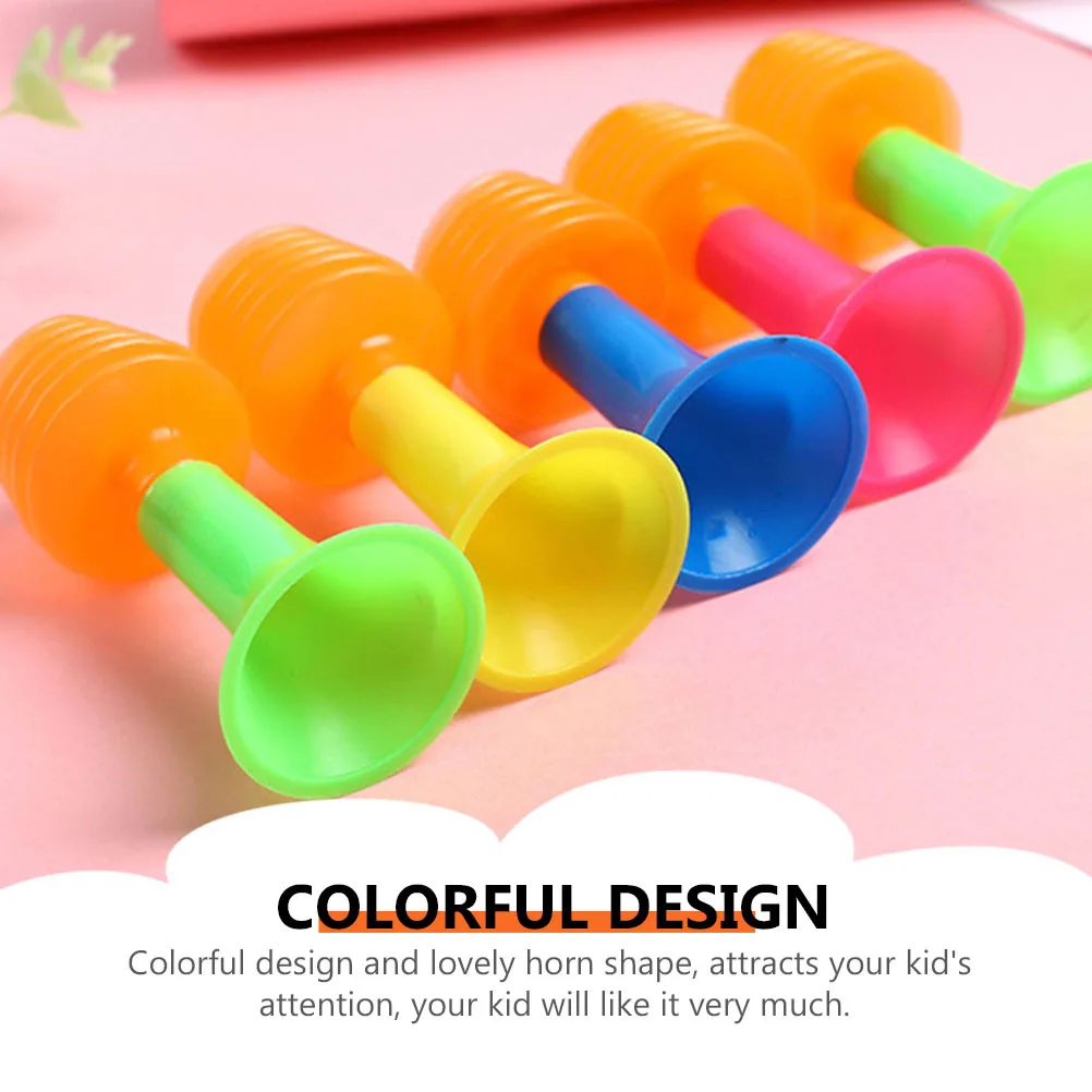 50Pcs Children Mini Horn Bright Color Squeeze Music Instrument Lightweight Educational Fun Gift Little Horn Toys
