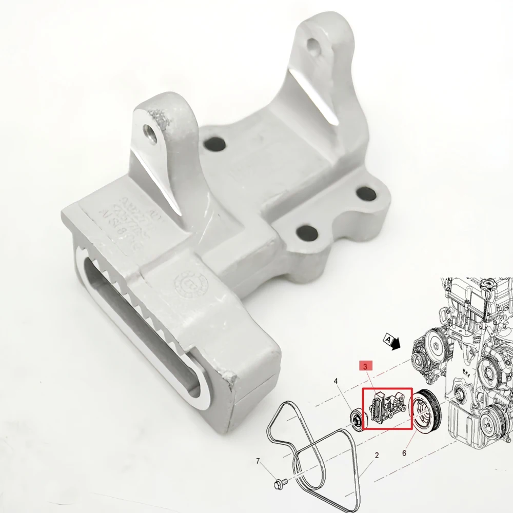 Soporte de generador de alternador de rodillo de tensión de tracción de ajuste de correa de coche para Chevrolet Spark Beat Sail Aveo para Daewoo Matiz Groove