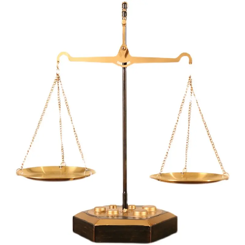Metal light luxury wrought iron balance craft scale props porch dining table romantic decorative ornament